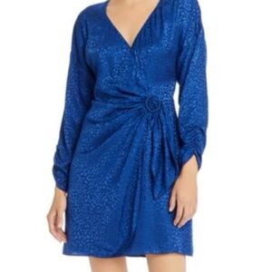 Parker Linda Cheetah Print Faux-Wrap Dress